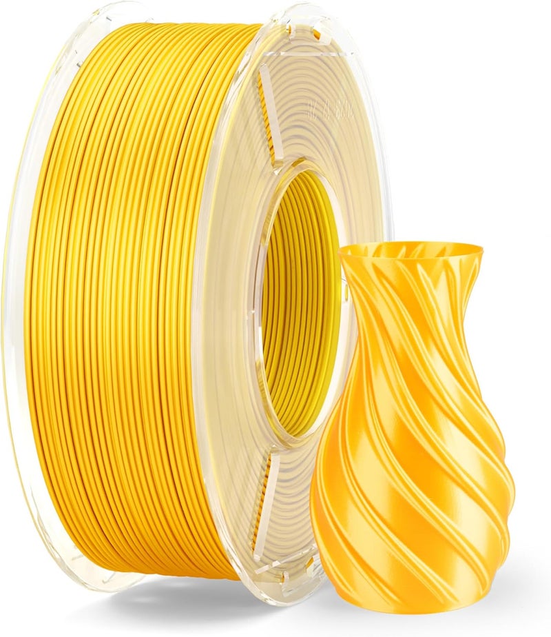 ELEGOO خيوط PLA حرير 1.75 مم ذهبية 250 جرام، خيوط طابعة ثلاثية الأبعاد لامعة بدقة أبعاد +/- 0.02 مم، بكرة 250 جرام تناسب معظم طابعات FDM ثلاثية الأبعاد - Image 1
